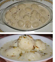 Pakistani sweet dish ras malai
